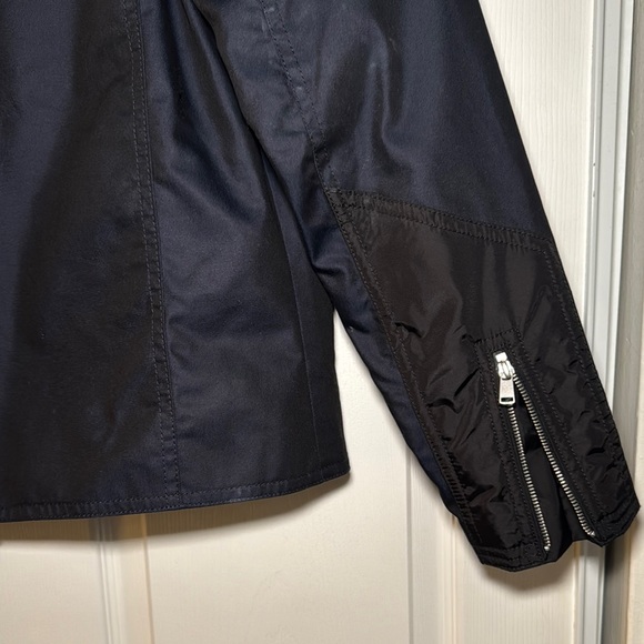 H&M Blue Lightweight Moto Jacket with Asymmetrical Zipper - Picture 6 of 8